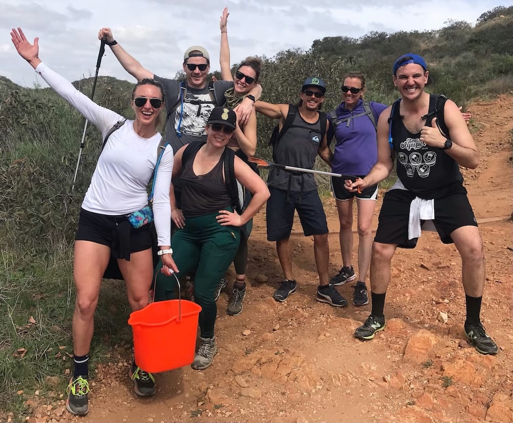 a community of hikers work together to be good trail stewards