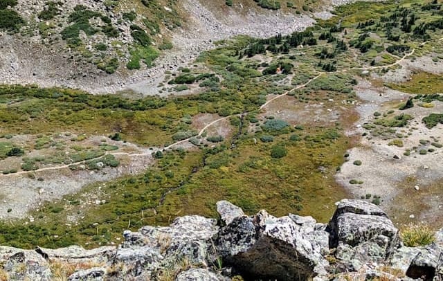 a view from above on the colorado trail