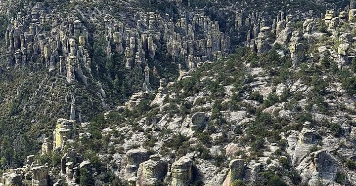 a large view of chiricahua national monument's geology and spires