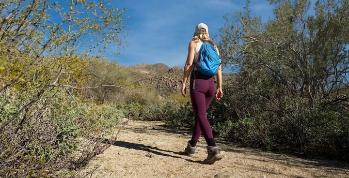 An adventurous hiker setting off to solo hike!