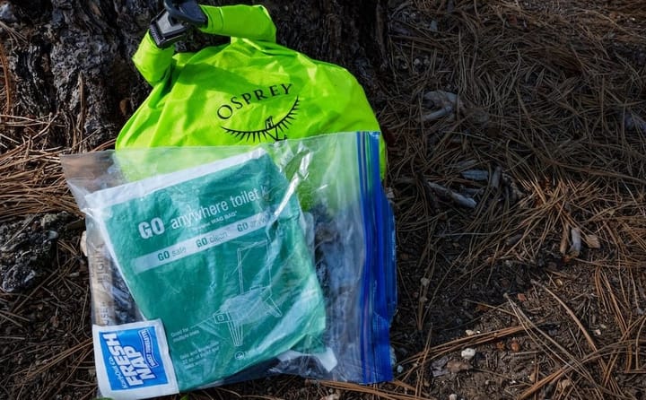 a pack it out kit complete with a wag bag for hiking in the southwest