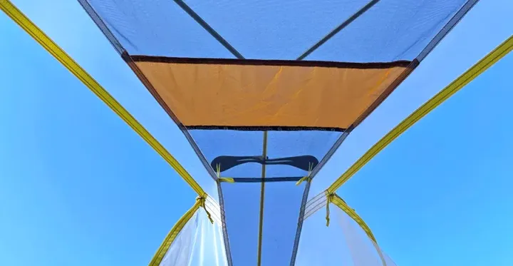 the view from inside one of the best ultralight tents for solo backpacking